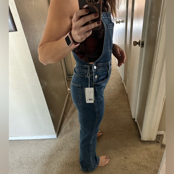 H&M Flared Denim Overalls NWOT - Picture 14 of 15